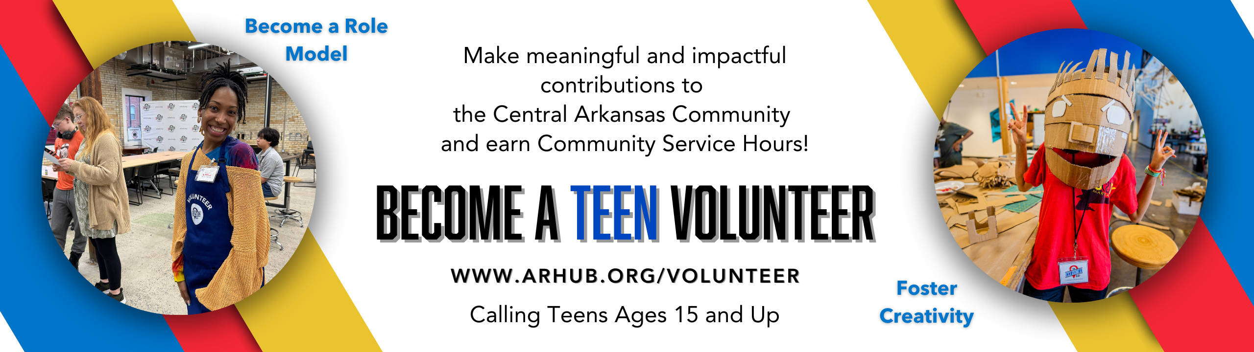 Teenage volunteers give their time at youth camps at the Hub.